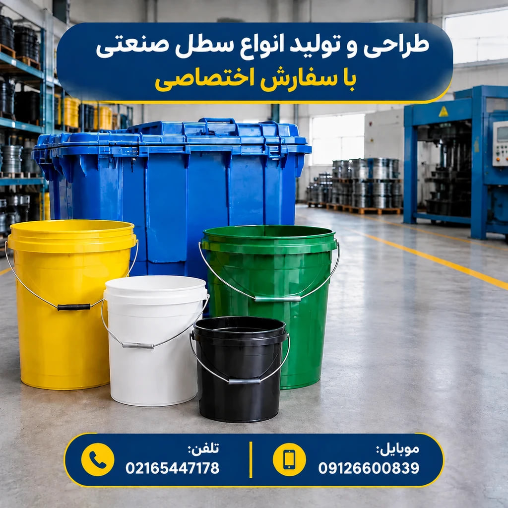 طراحی و تولید انواع سطل صنعتی با سفارش اختصاصی طراحی و تولید انواع سطل صنعتی با سفارش اختصاصی